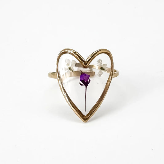 Fiore e amore - Ring - Stainless Steel - Verstelbaar