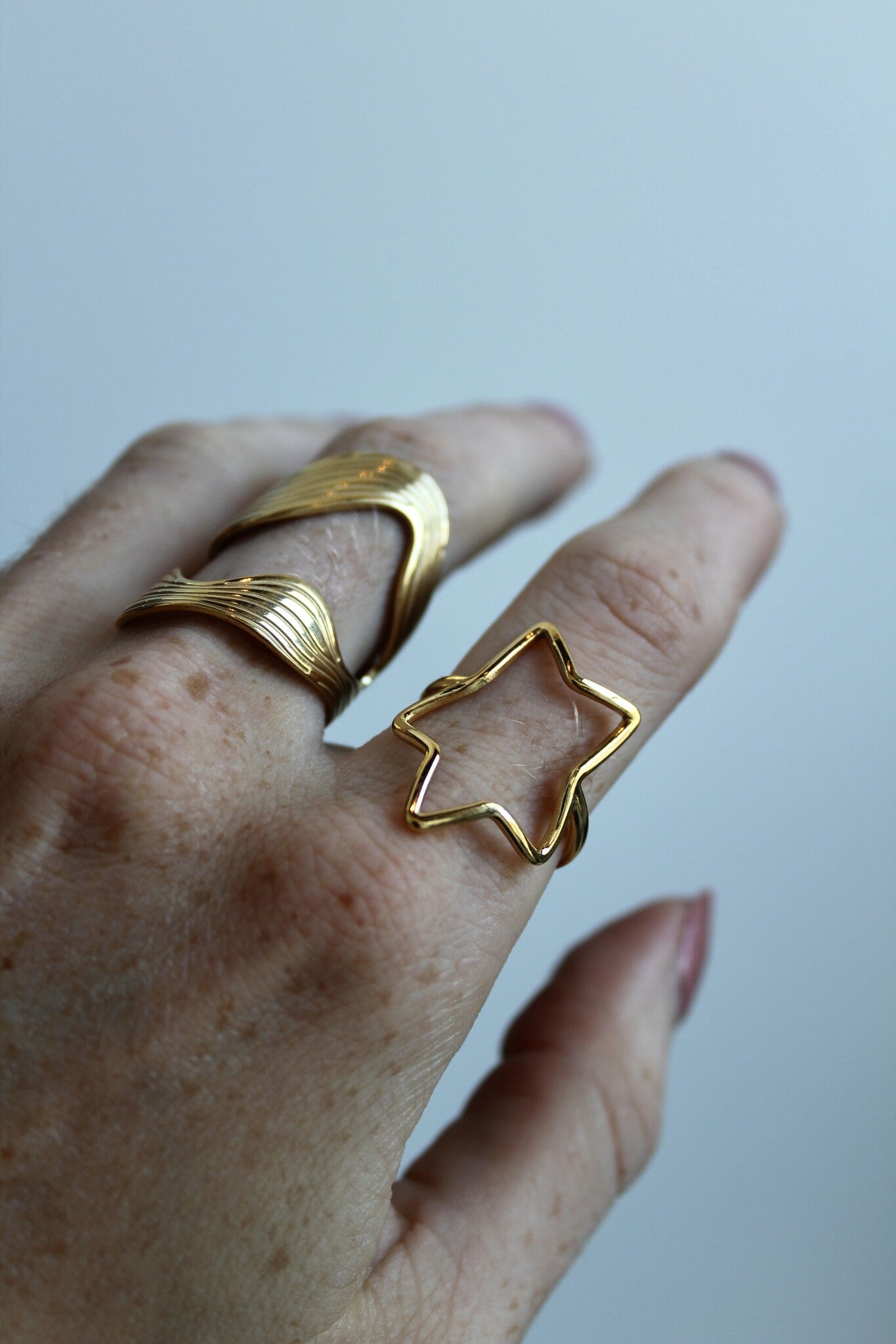 Étoile - Bague - Acier inoxydable