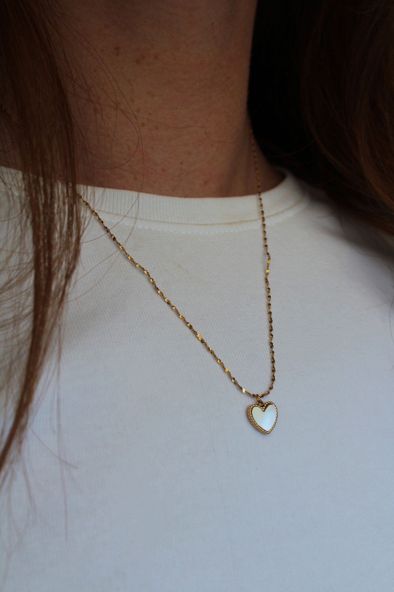 Small Shell Heart  - Collar - Acero inoxidable
