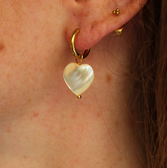Big Heart - Pendientes - Acero inoxidable