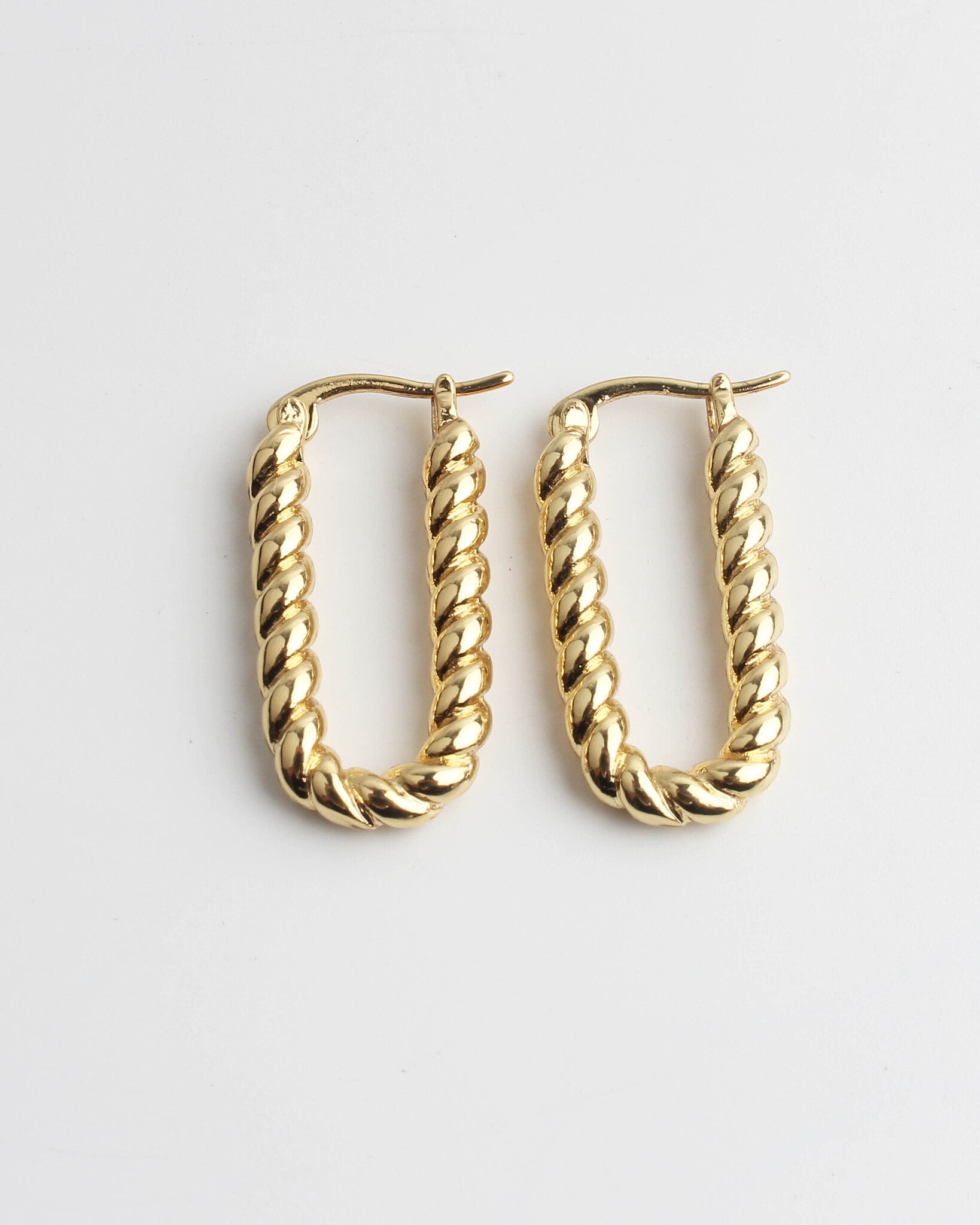 Turned Square - Earrings - Stainless Steel