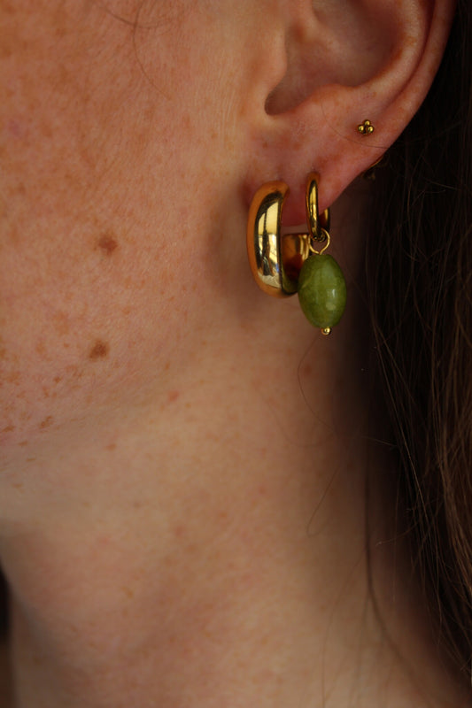 Freyde - Pendientes - Piedra natural - Acero inoxidable