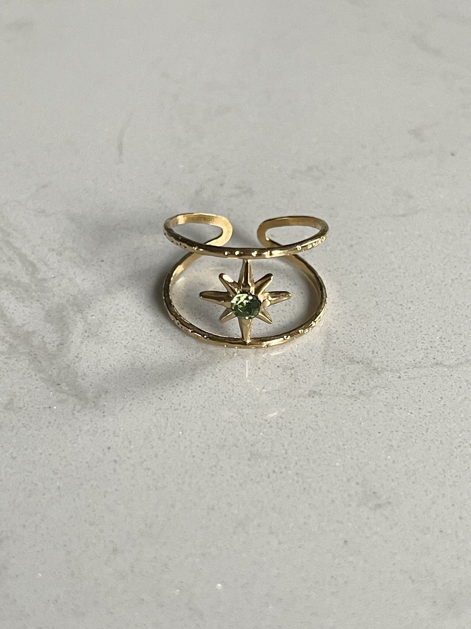 Starred - Ring - Stainless Steel - Verstelbaar