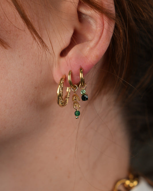 Stone Leaf - Ohrringe - Naturstein - Edelstahl