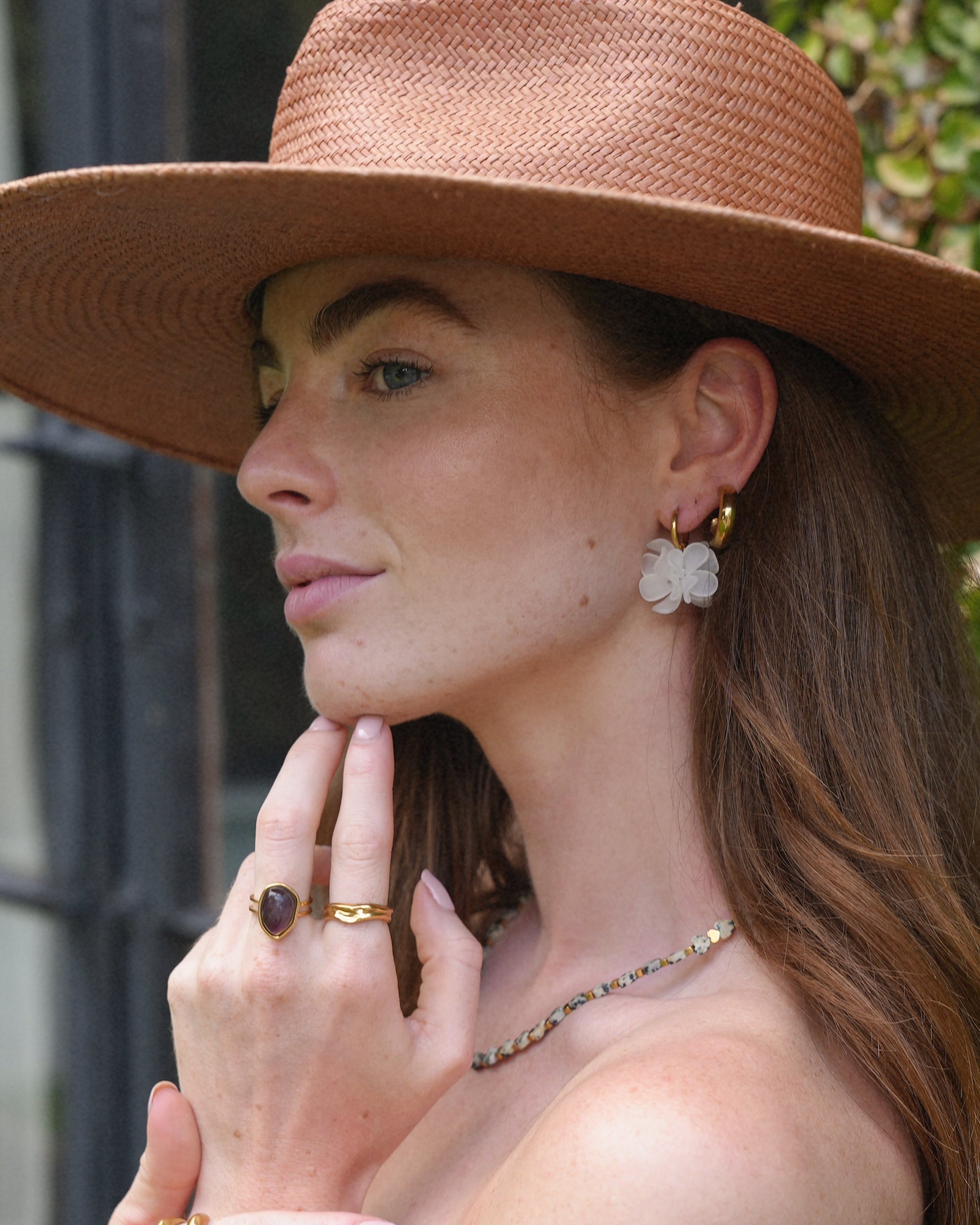 Doloris - Anillo - Piedra natural - Acero inoxidable - Ajustable